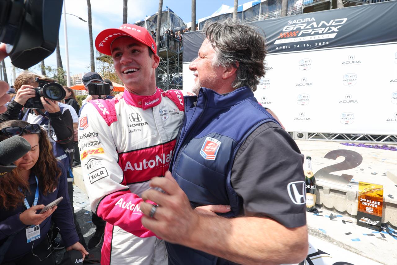 Kyle Kirkwood and Michael Andretti - Acura Grand Prix of Long Beach - By: Chris Owens -- Photo by: Chris Owens